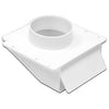 Under-Eave Dryer Vent, White Plastic, 4-In. Collar