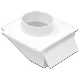 Under-Eave Dryer Vent, White Plastic, 4-In. Collar