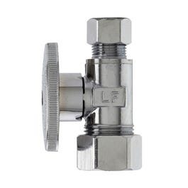 Straight Supply Stop Valve, Chrome, 5/8-In. O.D. Compression x 3/8-In. O.D. Compression