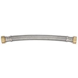 Water Heater Connector, Braided Stainless Steel, 3/4 FIP x 24-In.