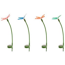 Solar Fiber Optic Dragonfly, Color-Changing LED, 4 Toppers