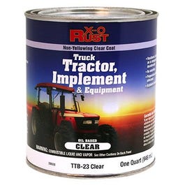 Rust Preventative Paint & Primer, Direct to Metal, Truck, Tractor, Implement & Equipment, Gloss Clear, 1-Qt.