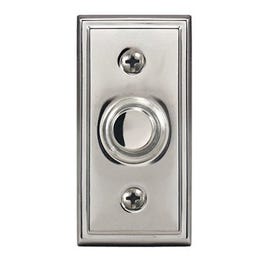 Wired Doorbell Push Button, LED Light, Satin Nickel