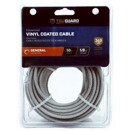 Vinyl-Coated Cable, 1/8-In. x 50-Ft.