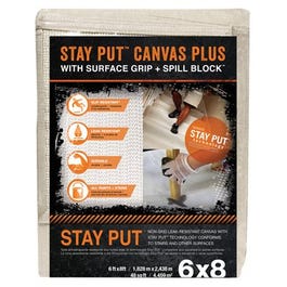 Stay Put Painters Canvas Plus, Surface Grip, Spill Block, 6 x 8-Ft.