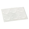 Vinyl Bumpers, Self-Adhesive, Clear, Round, 3/4-In., 6-Pk.