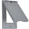 Weatherproof Vertical GFI Receptacle Flip Cover, Gray