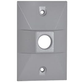 Weatherproof Rectangular Lampholder Cover, Gray