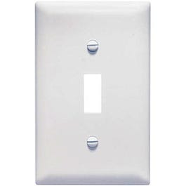 White 1-Toggle Nylon Wall Plate