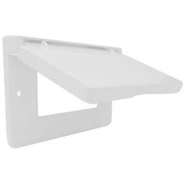 Weatherproof Horizontal GFI Flip Cover, Single Gang, White