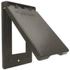 Weatherproof Vertical GFI Flip Cover, Single Gang, Bronze