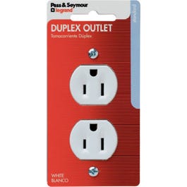 Standard Duplex Receptacle, 15-Amp, 125-Volt, White