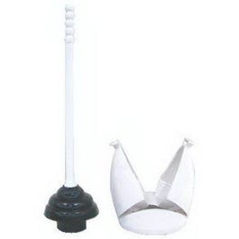 Toilet Plunger With Holder, Plastic