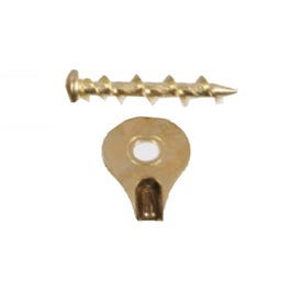 Wall Dog Hanger, Brass, 10-Pk.