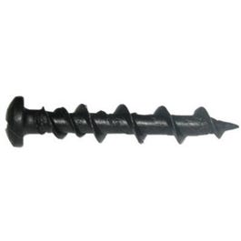 Wall Dogs & Screws, Black, Stainless Steel, 1.25-In., 4-Pk.