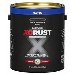 Premium Interior/Exterior Anti-Rust Enamel, Satin Black, Oil-Base, 1-Gallon