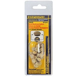 Dowel Plug, Mushroom, 1/4-In., 20-Pk.