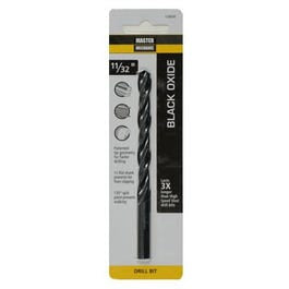 Black Oxide Drill Bits, 135 Split Point, 11/32 x 4.75-In.