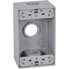 Gray Weatherproof 1-Gang Rectangular Outlet Box