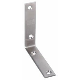 Corner Brace, Stainless Steel, 4 x 7/8-In.