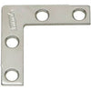 Flat Corner Brace, Stainless Steel, 2 x 3/8-In.