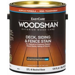 Acrylic Deck, Siding & Fence Stain, Semi-Transparent Neutral Base, 1-Gallon