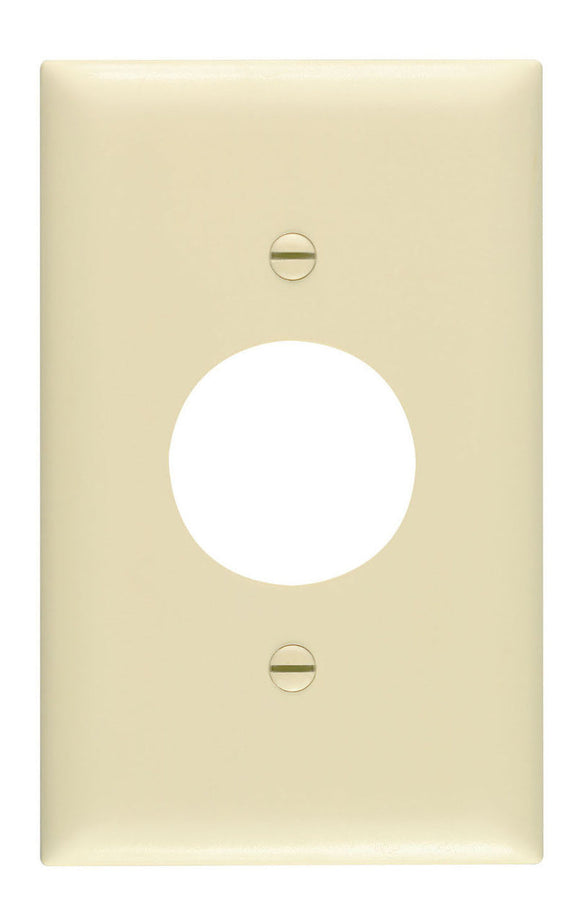 Pass & Seymour Single Receptacle Openings, One Gang, Ivory