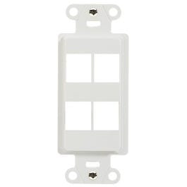 Outlet Strap, 4-Port, Decorator White