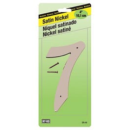 Address Number, Zinc With Satin Finish, 4-In., 7