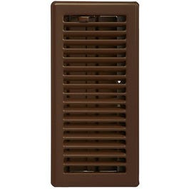 Contemporary Floor Register, Oil Rubbed Bronze, 4 x 10-In.