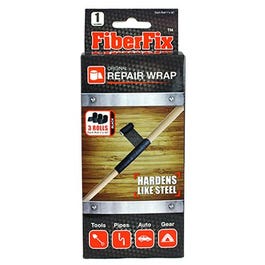 Fiberglass Repair Wrap, 3-Roll Pk., Ea. is 1 x 40-In.