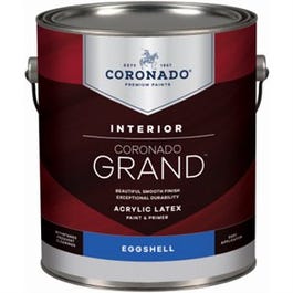 Grand Interior Latex Paint & Primer In One, Eggshell, Tintable White, Gallon