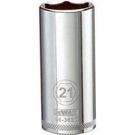 Metric Deep Socket, 6-Point, 3/8-In. Drive, 21mm