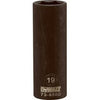 Metric Deep Impact Socket, 6-Point, Black Oxide, 1/2-In. Drive, 19mm