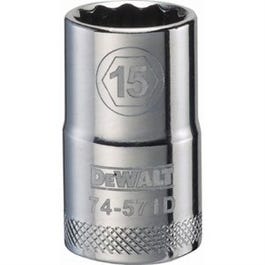 Metric Shallow Socket, 12-Point, 1/2-In. Drive, 15mm