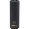 Metric Deep Impact Socket, 6-Point, Black Oxide, 1/2-In. Drive, 18mm