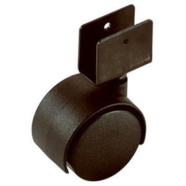 Dual Wheel Caster With U-Bracket, Black, 1-5/8-In., 2-Pk.