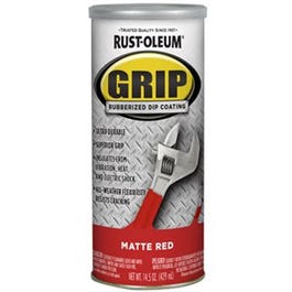 Grip Rubberized Dip Coating, Matte Red, 14-oz.