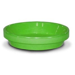 Flower Pot, Bright Green Ceramic, 3.75 x .5-In.