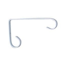 Plant Bracket, Hanging, White Powder-Coated Steel, 6-In.