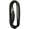 Extension Cord, 16/2 SJOW, Black Round Vinyl, 15-Ft.