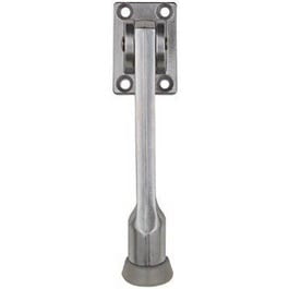 Doorstop, Kick-Down, Satin Chrome, 5-In.