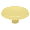 Cabinet Knob, Concave Round, Brass-Plated, 1.5-In.