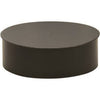 Black Stove Pipe Clean Out Tee Cap, 24-Ga., 6-In.