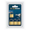 Keyed-Alike Padlocks, Solid Brass, 3/4-In., 4-Pk.