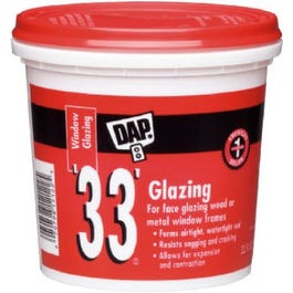 33' Window Glazing Compound, White, 1-Qt.