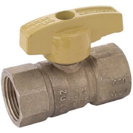 Gas Ball Valve, Brass, 1/2-In. FPT