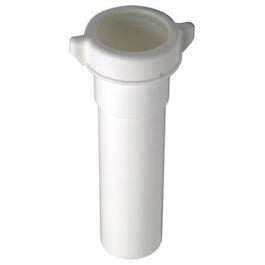 Lavatory/Kitchen Drain Extension Tube, White Plastic, 8-In.