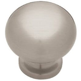 1-1/8-In.  Satin Nickel Round Cabinet Knob