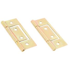 Bi-Fold Door Hinge, Non-Mortise, Brass-Plated, 2-Pk.